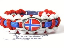 Länder Flaggen Armband-Paracord Armband-Männer-Frauen Armband-Norwegen-Norway
