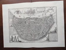 Köln Kunstdruck vom  Kupferstich COLONIA AGRIPPINA von Braun-Hogenberg, 1574