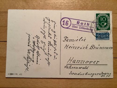 Postkarte mit dem