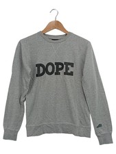 SNIPES Damen Sweatshirt Grau Gr. 34/XS Streetwear DOPE Schriftzug