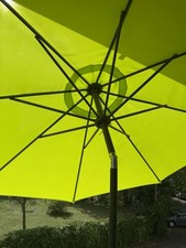 XXL Alu Sonnenschirm Ø 3 m UV 80+Kurbelschirm Garten Balkon Terrasse knickbar