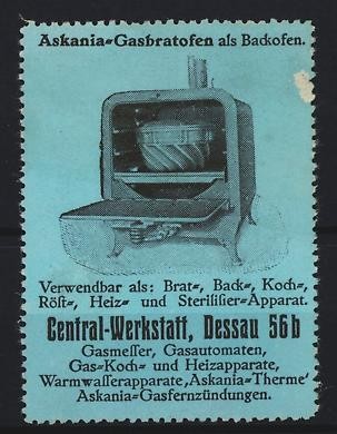 Reklamemarke dessau askania - dessau,,