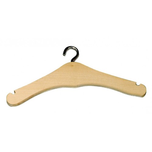 Puppenkleiderbügel aus holz - aus,