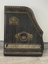 Jugendstil Konzert Salon Mandolin Harfe Zither Harp 