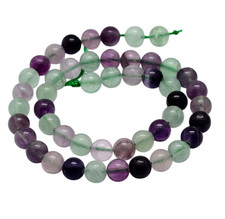 Fluorit Perlen 6mm rund Strang
