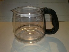 Kaffeemaschinen Ersatzglaskanne Griff schwarz o. Deckel 1500ml. / 12 Tassen