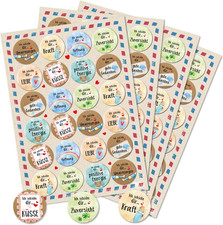 96 Geschenkaufkleber für