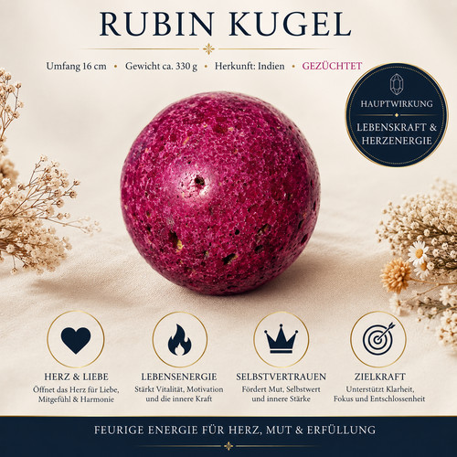 Rubin kugel 330g indien - kugel,
