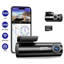 AZDOME 4K+1080P Dash Cam 5GWiFi GPS Parkmodus Front Rück Kamera Free 64GB TF