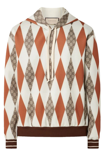 Gucci argyle hooded sweatshirt - argyle,