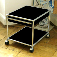 * Orig. USM Haller Rollcontainer mit Schublade * Container Schwarz * 500x395 *