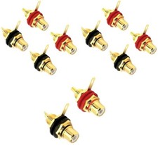 10 x Cinch RCA Einbaubuchse