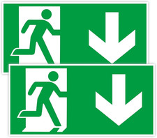 2 Stück Notausgangsschild