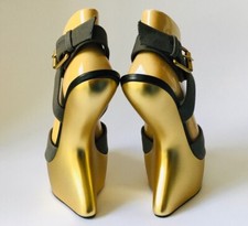 GIUSEPPE ZANOTTI Pumps Shoes oliv gold Gr. 41 neu, NP 1.265,- € "a piece of art"