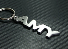AMY Schlüsselanhänger Key Fob Edelstahl Name Geschenk