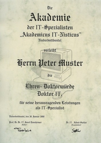 Diplom urkunde ehren doktor - diplom,