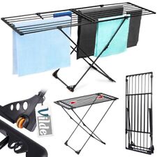 Wäscheständer Standtrockner Wäschetrockner Metall ausziehbar schwarz 110-189 cm