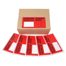 Lieferscheintaschen DIN Lang Dokumetentaschen Begleitpapiertaschen Bedruckt Rot