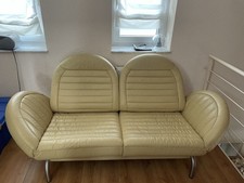 Rolf Benz Zweisitzer Couch Echtleder Gelb Top Zustand!