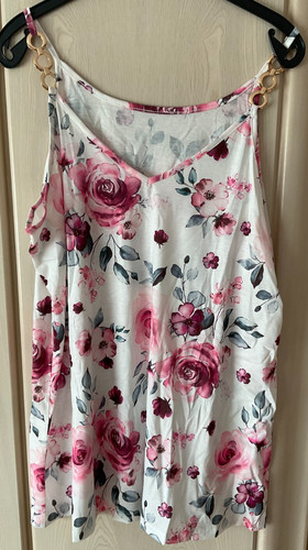 Damen blumen trägershirt - blumen,