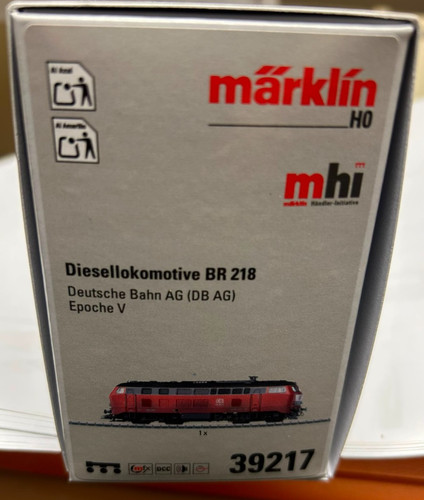 Märklin 39217 br218 orientrot - 39217,