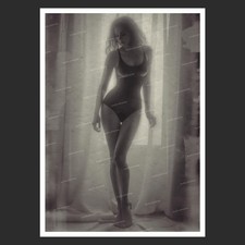 Vintage Fotoabzug SW Nude Akt