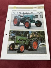 Kramer Traktor Dieselschlepper KL/KT/KW 200  1960  Weltbild Prospekt Brochure