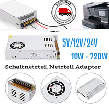 DC 5V/12V/24V Einbaunetzteil Schaltnetzteil Netzteil Adapter 230V auf 12W-720W