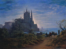Gothic Church on a Rock by the Sea Karl Friedrich Schinkel Kirche B A3 02747