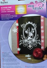 RAYHER Textilschablone Hirsch Schablone für Textilien Filz