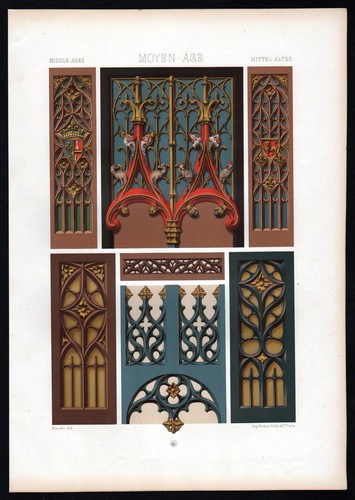 1890 middle ages ornament - 1890,