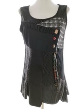 VINTAGE Damen Tunika Bluse Gr