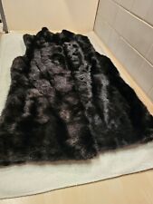 Moderne Longweste, Nerz, schwarz, 38, Tunnelzug, erstklassige Qualität, gebr.