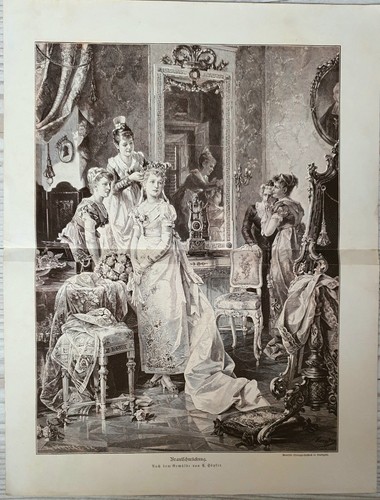 Lithographie brautschmückung - lithographie,