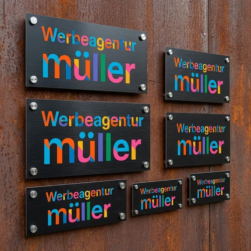 Schwarz aluminium geschliffen - schwarz,