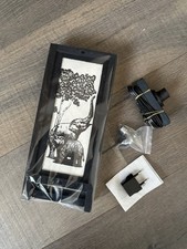 Tischlampe Tischleuchte Nachttischlampe Nachttischleuchte Holz Asien Elefant