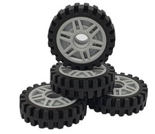 4 Stück LEGO Reifen, Räder