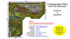 GP4-0180 Märklin C-Gleisplan Weisenbach, 380x400 (L-Form) DIN A4 Color