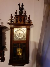 Regulator Wanduhr Pendeluhr Geschliffene Glasonturage Antiquität Antik Kienzle