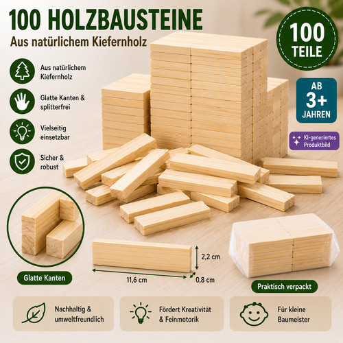 Navaris holzbausteine 100 - navaris,