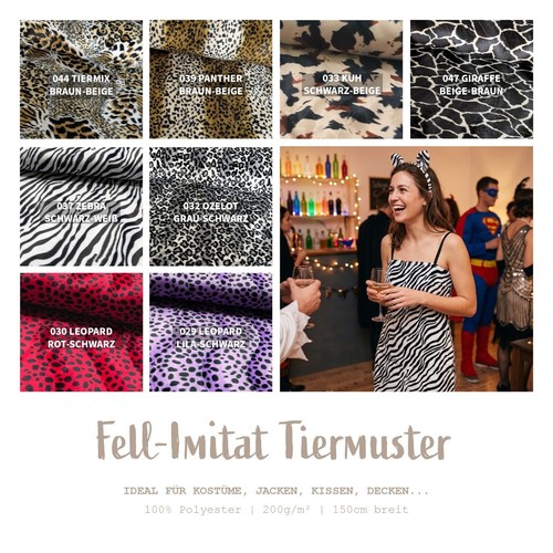 Tierfell imitat stoff - tierfell,