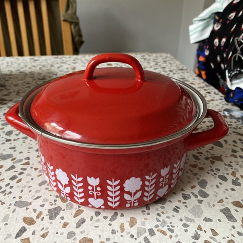 Retro herma emaille kochtopf - herma,