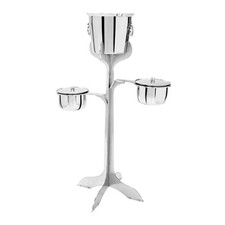 GGM Gastro Flaschenkühler mit Ständer & 2 Eiswürfelbehälter - Edelstahl