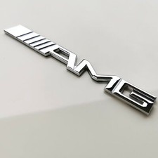 1 Stk AMG Emblem Schriftzug Logo Heck Chrom Heckklappe Neu
