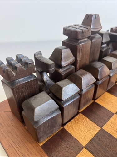 Mid century holz - century, schachfiguren