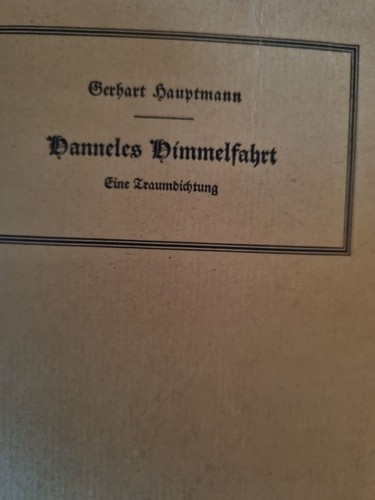 Hanneles himmelfahrt gerhart - hanneles,