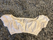 Dirndlbluse Spitze gr 40 Weiß