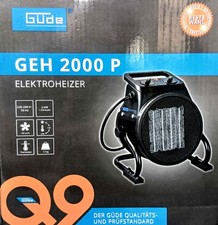 Güde Q9 Keramik Heizstrahler Heizlüfter GEH 2000 P 2kW 197m3 schwarz Thermostat