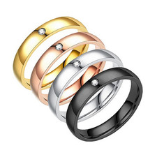 Damen Ring Solitärring Fingerring Verlobungsring Schmuck Liebesring mit Kristall
