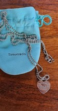 Tiffany & Co. Kette lang; Return Tiffany Herz Anhänger Medium 925er Silber 